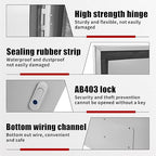Electrical Box 24 x 20 x 8 Inch Indoor Outdoor Electrical Enclosure Box Steel Junction Box Wall Mounted Universal Electrical Project Box with Safety Locks and Mounting Plates