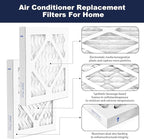 8×8×1 MERV 13 Furnace Air Filters - HVAC/Furnace AC Filter Replacement (Actual Size 7.75x7.75x0.75) - Pleated Dust Defense Air Conditioner Filters for Home Office (4 Pack)