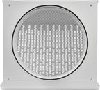 Vent Systems 8" Inch Exhaust Vent Cover with Rubber Gasket - White Galvanized Steel - Robust and Weatherproof Outdoor Air Exhaust Box - Duct or Surface Mounting - Rain and Snow Protection