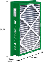 Filterbuy 20x30x5 Air Filter MERV 8 Essential Dust & Allergy Defense (2-Pack), Electrostatic Pleated HVAC AC Furnace Filters Replacement for Honeywell Return Grille (Actual Size: 18.38 x 28.63 x 3.69)
