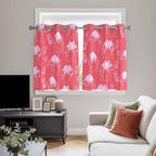 2 Panel Kitchen Cafe Curtains, Desert Camel Sunlight Filtering Nature Air Through, Home Decor Window Covering Tier Curtains for Bedroom Living Room Summer Sand Camel Animal Vintage Pink