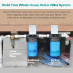 SimPure Sediment Water Filters, 5 Micron 10" x 4.5" Whole House Water Filter Replacement Compatible for W15-PR, DGD-5005, FP15B, HD-950A, GXWH35F, GXWH30C for Well Water, 4 Pack