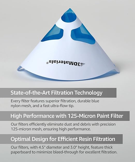 SuperFilter 300 pcs, Disposable Filter, 3D Printer Resin and Paint Strainer, Made in Korea by 3DMaterials