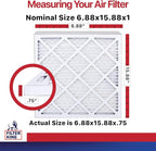 Filter King 6.88x15.88x1 Air Filter | 12-PACK | MERV 11 HVAC Pleated A/C Furnace Filters | MADE IN USA | Actual Size: 6.88 x 15.88 x .75"
