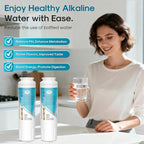 ICEPURE Alkaline UKF8001 Refrigerator Water Filter Replacement for Whirlpool EDR4RXD1, EveryDrop Filter 4, Maytag UKF8001, 4396395, UKF8001P, UKF8001AXX, RFC0900A, UKF8001AXX-200, Enhances PH, 5 Pack