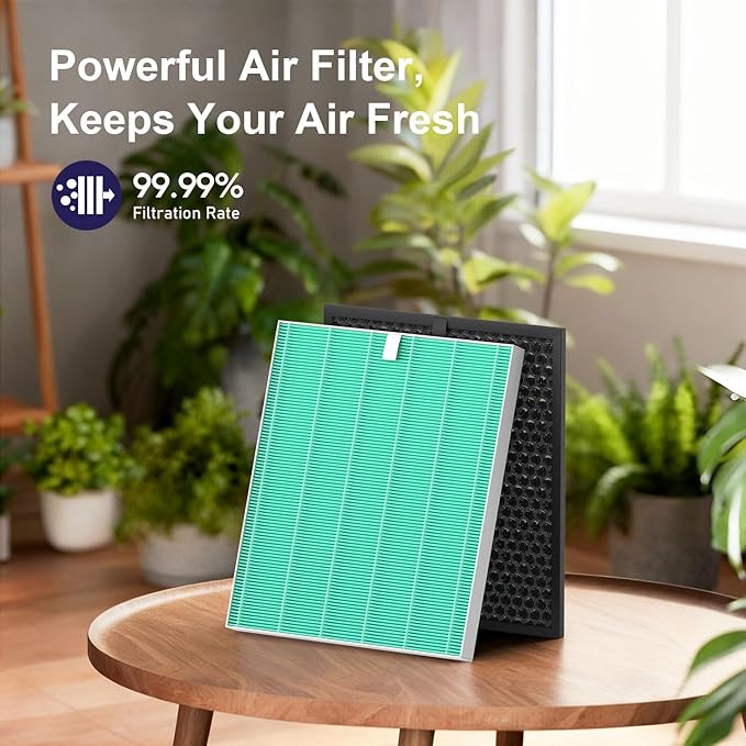 Toxin Absorber Replacement Filter for Winix 5510 and 5520 Air Purifier, Filter Q Replacement Combo Pack Includes: 2 HEPA & 2 Carbon Filter