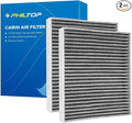 PHILTOP Cabin Air Filter w/Activated Carbon, Compatible with CF12157 Toyota RAV4, Camry, Corolla, Highlander, Sienna, Prius, Venza, C-HR, Corolla Cross, Avalon, Prius Prime, RAV4 Prime, Pack of 2