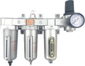 3/4" NPT HEAVY DUTY Industrial Grade 4 Stages Filter Coalescing Desiccant Dryer Regulator System For Compressed Air Lines, Metal Bowls, Great For Paint Spray And Plasma Cutter (AUTO DRAIN)