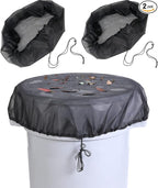37.5 Inch Mesh Cover for Rain Barrel,Rain Bucket Leaf Filter Screen Cover,Pack of 2