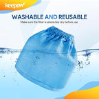KEEPOW 1.5–3.2 Gallon Cloth Filter Compatible with Armor All AA155 AA255 AA255W AA256 VOM205P, Also fit for Vacmaster Wet/Dry Vacuums, Reusable, Washable Shop Vac Replacement Filter 6‑Pack