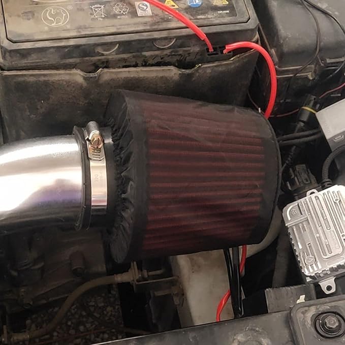 Air Filter Protective Cover, Universal Air Intake Filter Sock Cover Air Cleaner Protective Cover forHigh Flow Air Intake Filters (Small)