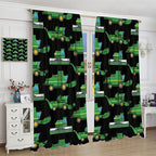 Kids Agriculture Machine Window Curtains, Farm Equipment Tractors Transport Combines Rod Pocket Decorative Windows Curtain for Boys Children Teens Room Decor 52x84in (30% Blackout)
