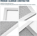 Range Hood Aluminum Grease Filter with Light Lens – 2 Pack, 11 x 12 x 3/8 Inches, Compatible with Air-O Hoods 1200 & Other Brands, Replacement Filters for Kitchen Exhaust Ventilation