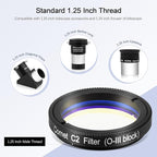 Astromania Telescope Filter 1.25 Inch Upgrated O-III Comet Filter Narrowband for Telescope, 99% High Transmission - Light Pollution Reduction for Astrophotography, Fit 1.25 Inch Telescope Accessory