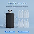 Thickened Black Purification Elements, Replacement for Berkey® BB9-2® & Gravity Water Filter System, High Adsorption Carbon Filters Compatible with ProOne® and Purewell Systems (2 Pack)