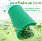Foam Air Filter Replace for U-ni Filter BF-1 BF1, 14" X 17" X 5/8" 65-PPI Reusable Green Fine Filter Foam Sheet for Motorcycle ATV Dirt Bike UTV Most Small Engines