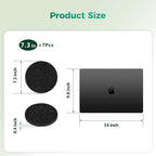 Polyurethane Activated Charcoal Filters -7 Pack 7.3 Inch Round Strong Odor Control Replacements for Kitchen and Countertop Compost Buckets/Bins
