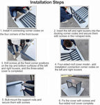 Aluminum Air Conditioner Fence Set of 2, Louvered Outdoor AC Unit Cover, Decorative Privacy Screen, Weatherproof and Anti-Theft (White 100x50x70cm/39x20x28in)