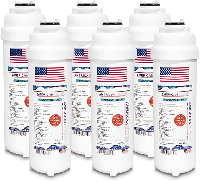 American Filter Company®, Water Filter, Model # AFC-EWH-3000, Compatible with Elkay(R)51300C Water Fountain Station Fillers 6-Filters