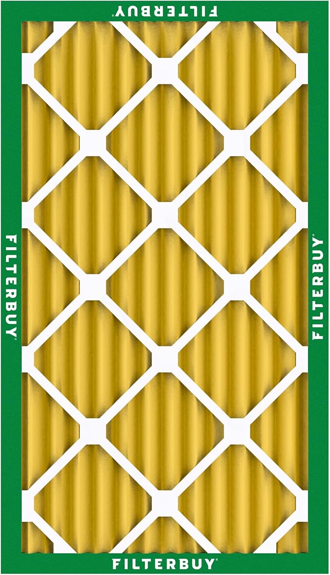 Filterbuy 10x20x2 Air Filter MERV 11 Superior Pet & Allergy Defense (6-Pack), Electrostatic Pleated HVAC AC Furnace Filters Replacement, Made in USA (Actual Size: 9.50 x 19.50 x 1.75)