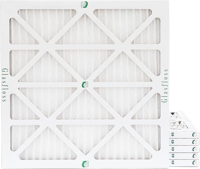 Glasfloss ZL 8x8x1 MERV 10 (FPR 5-6) AC Furnace Air Filters. (Box of 6). Actual Size: 8 x 8 x 7/8