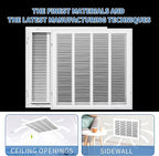 24x24 Return Air Grille [Duct Opening Size],Return Air Vent Cover for Wall Or Ceiling,Steel Return Air Filter Grilles Removable Face/Door for 1 Inch Filters (24"W x 24"H [Duct Opening])