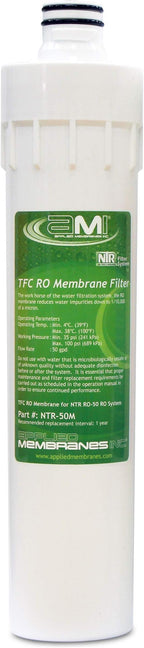 RO Membrane for Applied Membranes NTR RO System | NTR-50M Replacement Membrane Stage 3 for NTR-RO-50