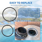 DEX2420Z8A Air Release Valve O-Ring Kit Compatible with Hayward SwimClear for Pro-Grid DE Filters, Fits C2020 C3020 DE2420 DE3620 Cartridge Filter Repair Parts - 1 Set of Replacement Seals