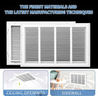 24x12 Return Air Grille [Duct Opening Size],Return Air Vent Cover for Wall Or Ceiling,Steel Return Air Filter Grilles Removable Face/Door for 1 Inch Filters (24"W x 12"H [Duct Opening])