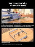Creality 72000mW Output Power Laser Engraver, Falcon Pro 10W with Air Assist Laser Engraving Machine, CNC Machine Laser Engraver for Wood and Metal, Paper, Acrylic, Leather