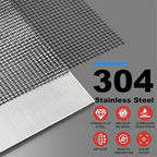 304 Stainless Steel Mesh, 24in x 10ft, 22 Mesh, Sturdy Metal Screen Roll for Window, Door, Air Vents, Filter, Cage, Garden, Patio, Pet (Black, 24inch x 10feet)