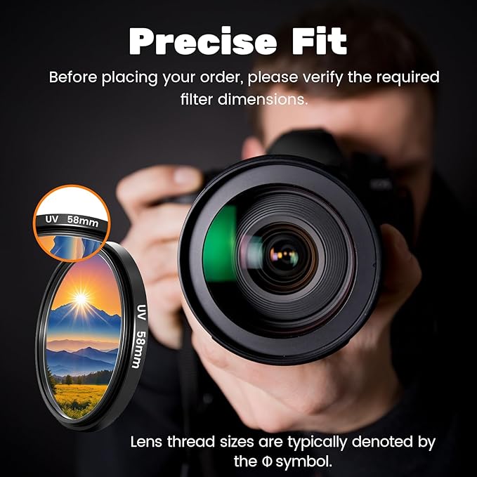 37mm Multi-Coated Lens Filter Kit (UV-CPL-FLD), 3 Pcs UV Protection + Circular Polarizing + Fluorescent Filter with Travel Storage Case for DSLR Mirrorless Cameras