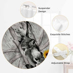 Funny Farm Animals Living Room Curtains 84 Inch Length, Window Curtains Tab Top, Vintage Barn Grey Sunflowers Light Filtering Window Treatments Drapes 52"x84" 2 Panel