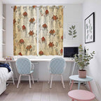 2 Panel Kitchen Cafe Curtains, Desert Sand Camel Sunlight Filtering Nature Air Through, Home Decor Window Covering Tier Curtains for Living Room 104W x 72L inch Summer Tropical Animals Vintage Beige