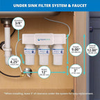 Aquasana Under Sink Water Filter | 3-Stage Claryum Filtration | Reduces up to 99.99% of PFAS, Lead & Chlorine | Under Counter Drinking Water Filter | Includes Oil-Rubbed Bronze Faucet | AQ-6300-ORB