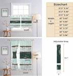 Blue Teal Living Room Curtains 96 Inch Length, Window Curtains Tab Top, Vintage Wooden Retro Art Farmhouse Barns Light Filtering Window Treatments Drapes 52"x96" 2 Panel