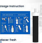 GLACIER FRESH Water Bottle Filters, Replacement for Brita BB06, Brita Hard Sided and Sport Water Bottle Filter, 6 Count