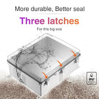QILIPSU Waterproof Junction Box IP67 Outdoor Plastic Electrical Project Enclosure Weatherproof with Mounting Plate, Wall Brackets, Hinged Clear Cover 20"x16.1"x7.9" CC