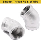 45 Degree Elbow 1PCS, 1" NPT Female x 1" NPT Female 304 Stainless Steel Pipe Fitting, Connector Coupler Apply to Outdoor/Garden/Industrial