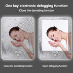 Half circle mirror，half circle mirrors for wall，half moon mirrors for wall，Dimmable LED Vanity Mirror Half Circle,Illuminated Mirror with Demister Pad, Anti-fog bathroom mirror，3 colours dimmable(Warm