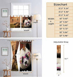 Farm Panda Bedroom Curtains 63 Inch Length, Window Curtains Tab Top, Farmhouse Barn Funny Animals Butterfly Light Filtering Window Treatments Drapes 42"x63" 2 Panel