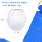 Paint Strainer Bags White Fine Mesh Filters Bag Bucket Elastic Opening Strainer Bags Hydroponic Paint Filter Bag for Paint Gardening (20 Pieces, 1 Gallon)