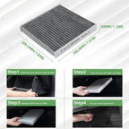 CF11182 Cabin Air Filter With Activated Carbon Compatible with Honda Civic 2016-2022,CR-V 2017-2022,CR-Z 2011-2016,FIT 2009-2020,HR-V 2016-2022,Insight 2010-2022,Odyssey2018-2022,Clarity;Acura MDX,RDX