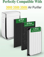 Generic 3500 Replacement Filters Compatible with Air Doctor 3000 Series Air Purifier, fits Model 3000, 3500, and 3500i, 1 Premium Filter + 2 Activated Carbon Filter + 4 Pre-Filters