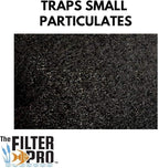 Carbon Fine Filter Media, 3/8" Thick, 12" x 12" Pads, 6 Pack, Perfect for Aquariums, Ponds or Water Gardens, Made in USA