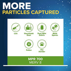 Filtrete 18x22x1 AC Furnace Air Filter, MPR 700, MERV 8, Tough on Pollen, Easy on Airflow, 3-Month Pleated 1-Inch Electrostatic Air Cleaning Filter, 4-Pack (Actual Size 17.69 x 21.69 x 0.81 in)