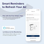 LEVOIT Genuine Vital 200S-P Air Purifier Smoke Remover Replacement Filter, Supports HEPA Sleep Mode, 4-in-1 High-Efficiency Activated Carbon Filter, Vital 200S-RF-SR, 1 Pack, Blue