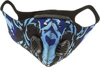 ASA Techmed Reusable Dual Air Breathing Valve Face Mask Cover with Activated Carbon Filter (Tactical Blue)