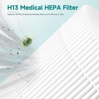 1 Pack Replacement Filter Compatible with Hynik Alviera HH001 Air Cleaner Purifier,3 Stages Filtration of Premium Filter, Activated Carbon and pre-Filter with Extra 4 Pieces Aroma Pads