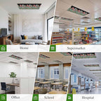 Fluorescent Light Covers for Ceiling Lights Colorful Flowers Magnetic Light Filters 3 Pack 4x2 ft Abstract Lines Floral Ceiling Lights Cover for Classroom Office School Home Drop Lamp Decor